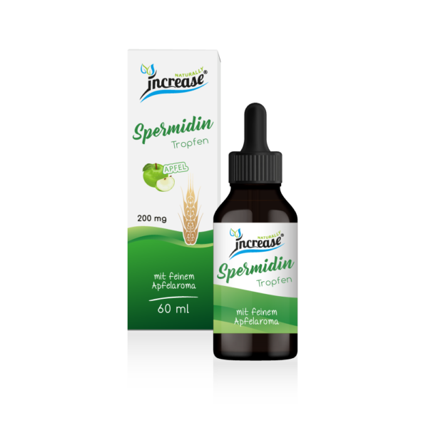 Nimm 3, zahl 2 Aktion Increase Liposomale Spermidin Tropfen - 3x60ml - 200mg Spermidin pro 2 ml - 6mg Spermidin pro Tropfen - 18.000mg Spermidin in 3 Flaschen - Keto MCT Öl C8 & C10 - Apfel – Bild 2
