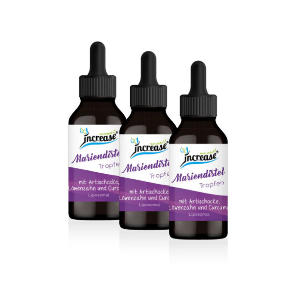 Nimm 3, zahl 2 Aktion Liposomale Mariendistel Tropfen mit Artischocke, Löwenzahn und Curcuma hochdosiert - 3x60ml - 1000mg pro Tagesdosis mit 80% Silymarin - Keto MCT Öl C8 & C10 - Hohe Bioverfügbarkeit - vegan