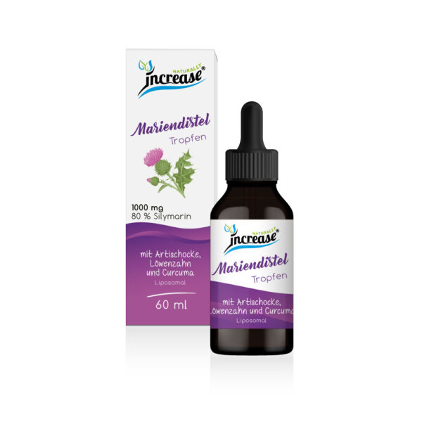 Liposomale Mariendistel Tropfen mit Artischocke, Löwenzahn und Curcuma hochdosiert - 1000mg pro Tagesdosis mit 80% Silymarin - Keto MCT Öl C8 & C10 - Hohe Bioverfügbarkeit - vegan