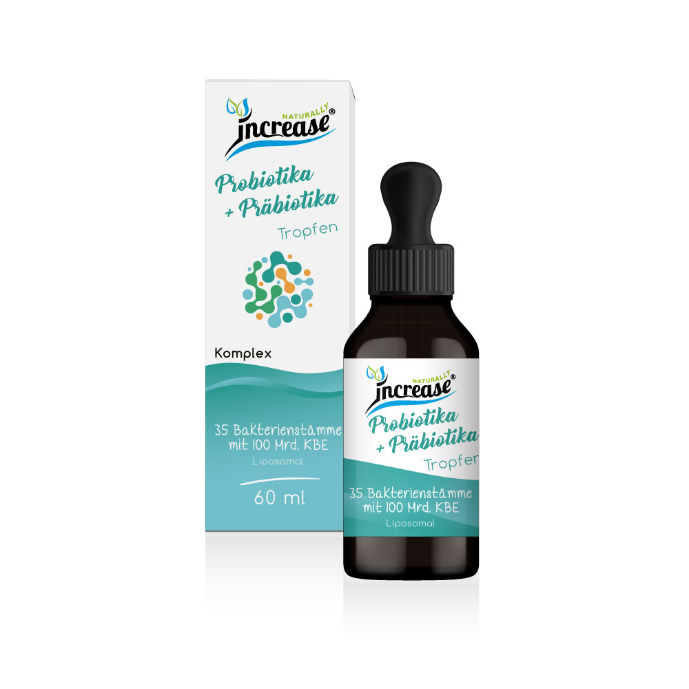 Liposomale Probiotika + Präbiotika Kulturen Komplex Tropfen hochdosiert - 35 Bakterienstämme mit Bio Inulin und 100 Mrd. KBE pro Tagesdosis - Keto MCT Öl C8 & C10 - magensaftresistent & vegan