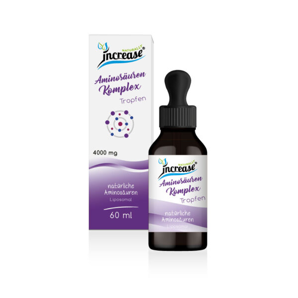 Liposomale Aminosäuren Komplex Tropfen hochdosiert - (120.000mg Aminosäuren pro Packung) 4000mg Aminosäuren pro Tagesdosis mit 18 verschiedenen Aminosäuren - MCT Öl - Hohe Bioverfügbarkeit