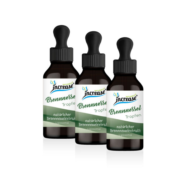 Nimm 3, zahl 2 Aktion Liposomale Brennnessel Tropfen hochdosiert - 2000mg Brennnessel pro Tag (180.000mg in 3 Flaschen) - Keto MCT Öl C8 & C10