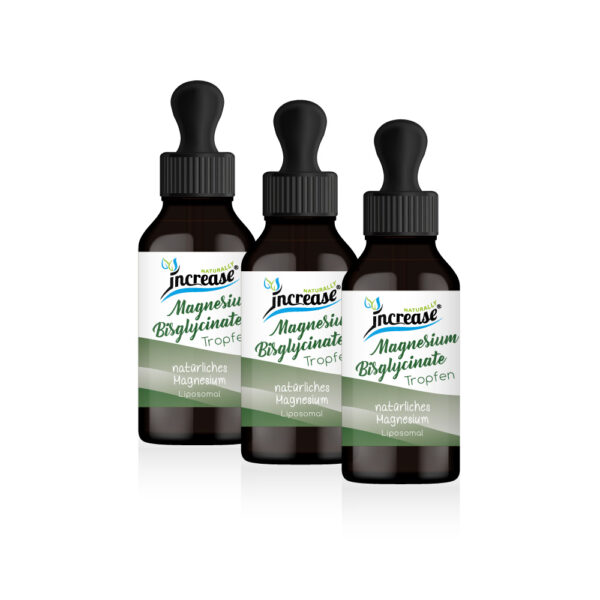 Nimm 3, zahl 2 Aktion Liposomale Magnesium Bisglycinate Tropfen hochdosiert - 3000mg Magnesium pro Tag davon 1500mg Magnesium (270.000mg in 3 Flaschen) - Keto MCT Öl C8 & C10