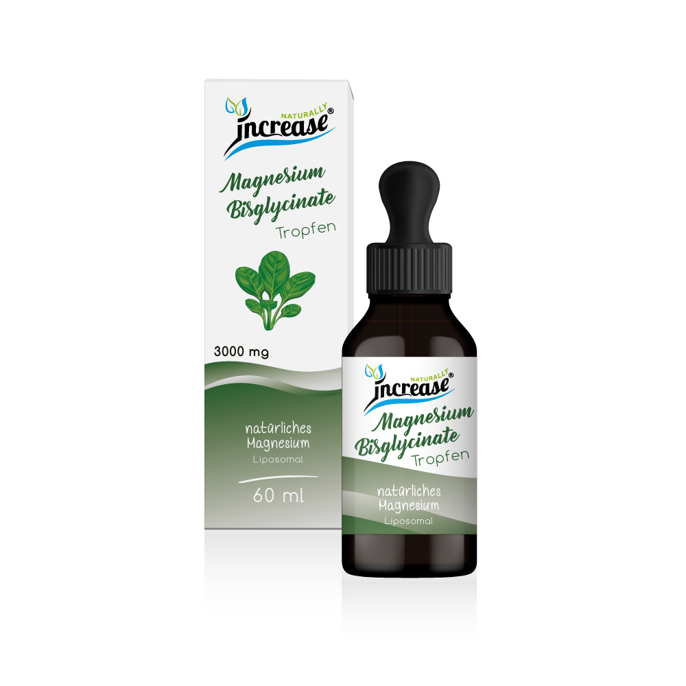 Liposomale Magnesium Bisglycinate Tropfen hochdosiert - (90.000mg Magnesium Bisglycinate pro Packung) 3000mg Magnesium Bisglycinate pro Tagesdosis davon 1500mg Magnesium -MCT Öl -Hohe Bioverfügbarkeit