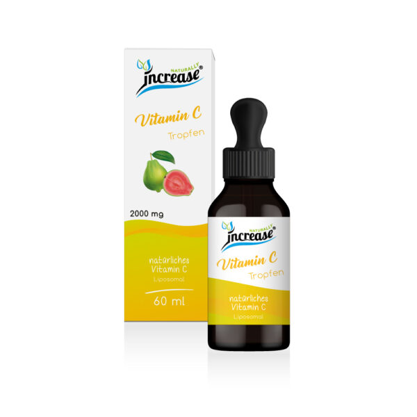 Liposomale Vitamin C Tropfen hochdosiert - (60.000mg Vitamin C pro Packung) 2000mg Vitamin C pro Tagesdosis - MCT Öl - Hohe Bioverfügbarkeit