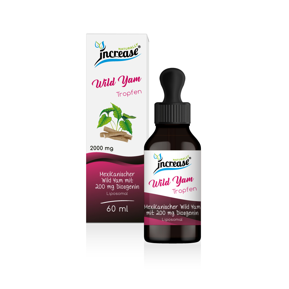 Liposomale Wild Yam Tropfen hochdosiert - (60.000mg Wild Yam pro Packung) 2000mg Wild Yam pro Tagesdosis davon 200mg Diosgenin - Mexikanischer Wild Yam - MCT Öl - Hohe Bioverfügbarkeit