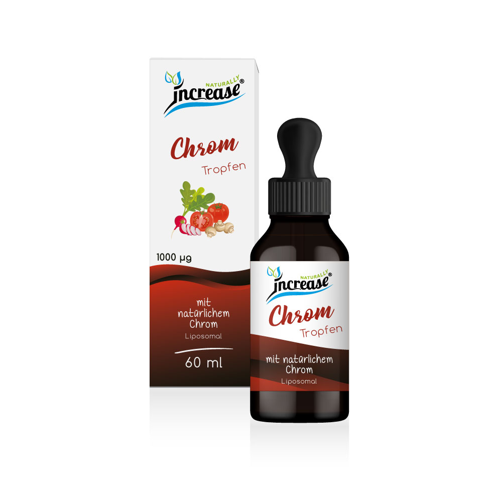 Liposomale Chrom Tropfen hochdosiert - (30.000µg Chrom pro Packung) 1000µg Chrom pro Tagesdosis - MCT Öl - Hohe Bioverfügbarkeit