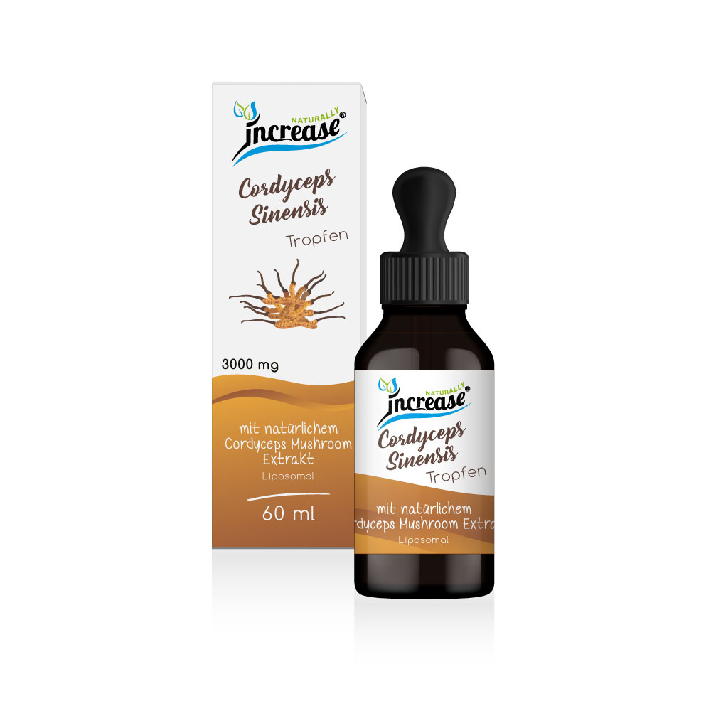 Liposomale Cordyceps Sinensis Tropfen hochdosiert - (90.000mg Cordyceps Sinensis pro Packung) 3000mg Cordyceps Sinensis pro Tagesdosis - MCT Öl - Hohe Bioverfügbarkeit
