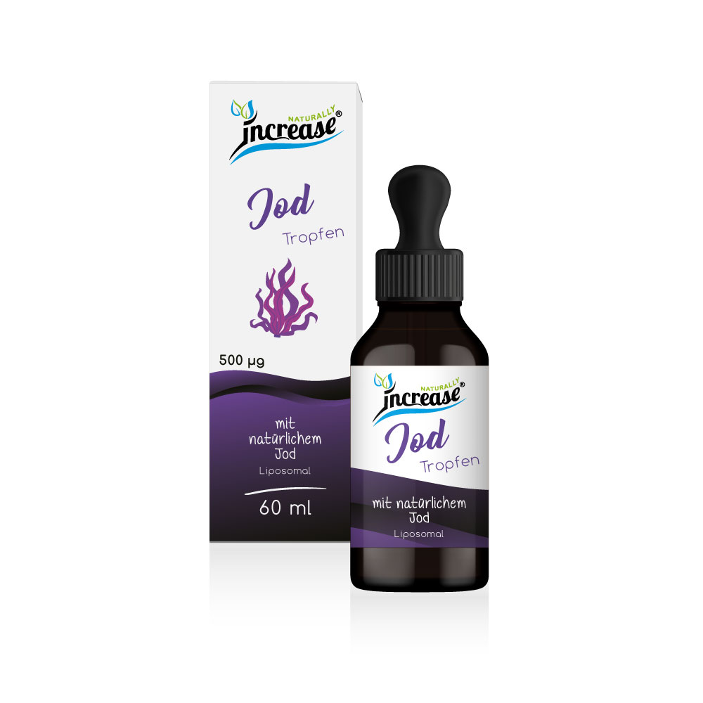 Liposomale Jod Tropfen hochdosiert - (15.000µg Jod pro Packung) 500µg Jod pro Tagesdosis - MCT Öl - Hohe Bioverfügbarkeit