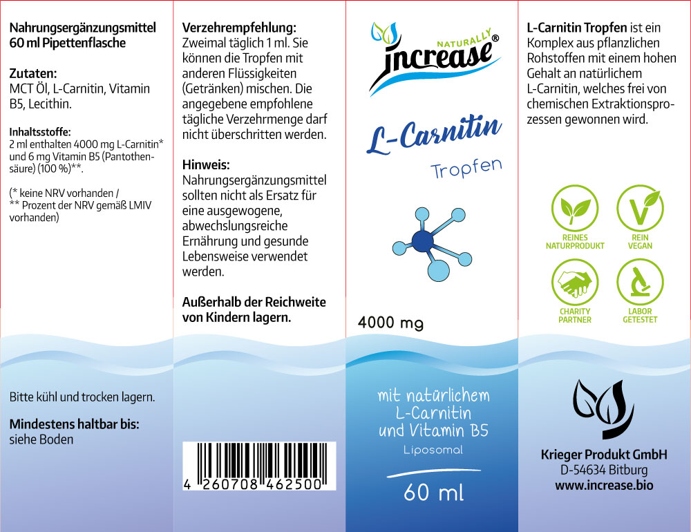 Nimm 3, zahl 2 Aktion Liposomale L-Carnitin Tropfen hochdosiert - 4000mg L-Carnitin pro Tag (360.000mg L-Carnitin in 3 Flaschen) - Keto MCT Öl C8 & C10 – Bild 3