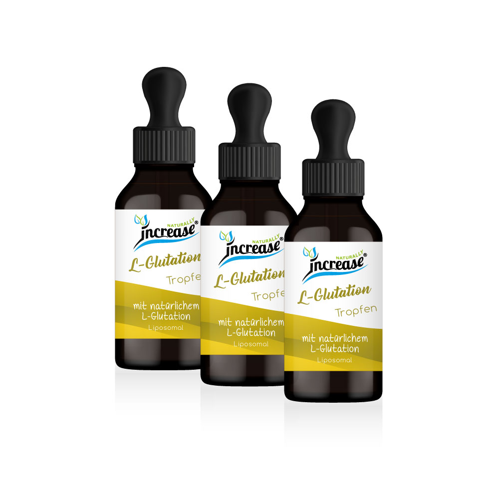 Nimm 3, zahl 2 Aktion Liposomale L-Glutation Tropfen hochdosiert - 2000mg L-Glutation pro Tag (180.000mg L-Glutation in 3 Flaschen) - Keto MCT Öl C8 & C10