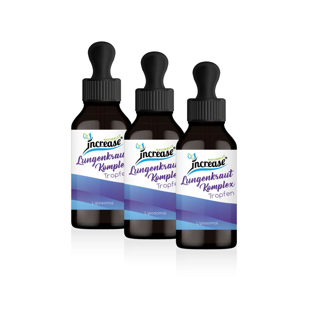 Nimm 3, zahl 2 Aktion Liposomale Lungenkraut Komplex Tropfen hochdosiert - 2000mg Lungenkraut Komplex pro Tag (180.000mg Lungenkraut Komplex in 3 Flaschen) - Keto MCT Öl C8 & C10