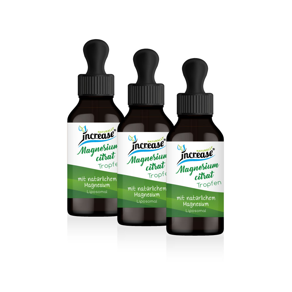 Nimm 3, zahl 2 Aktion Liposomale Magnesiumcitrat Tropfen hochdosiert - 3000mg Magnesiumcitrat pro Tag davon 1500 mg Magnesium (270.000mg Magnesiumcitrat in 3 Flaschen) - Keto MCT Öl C8 & C10