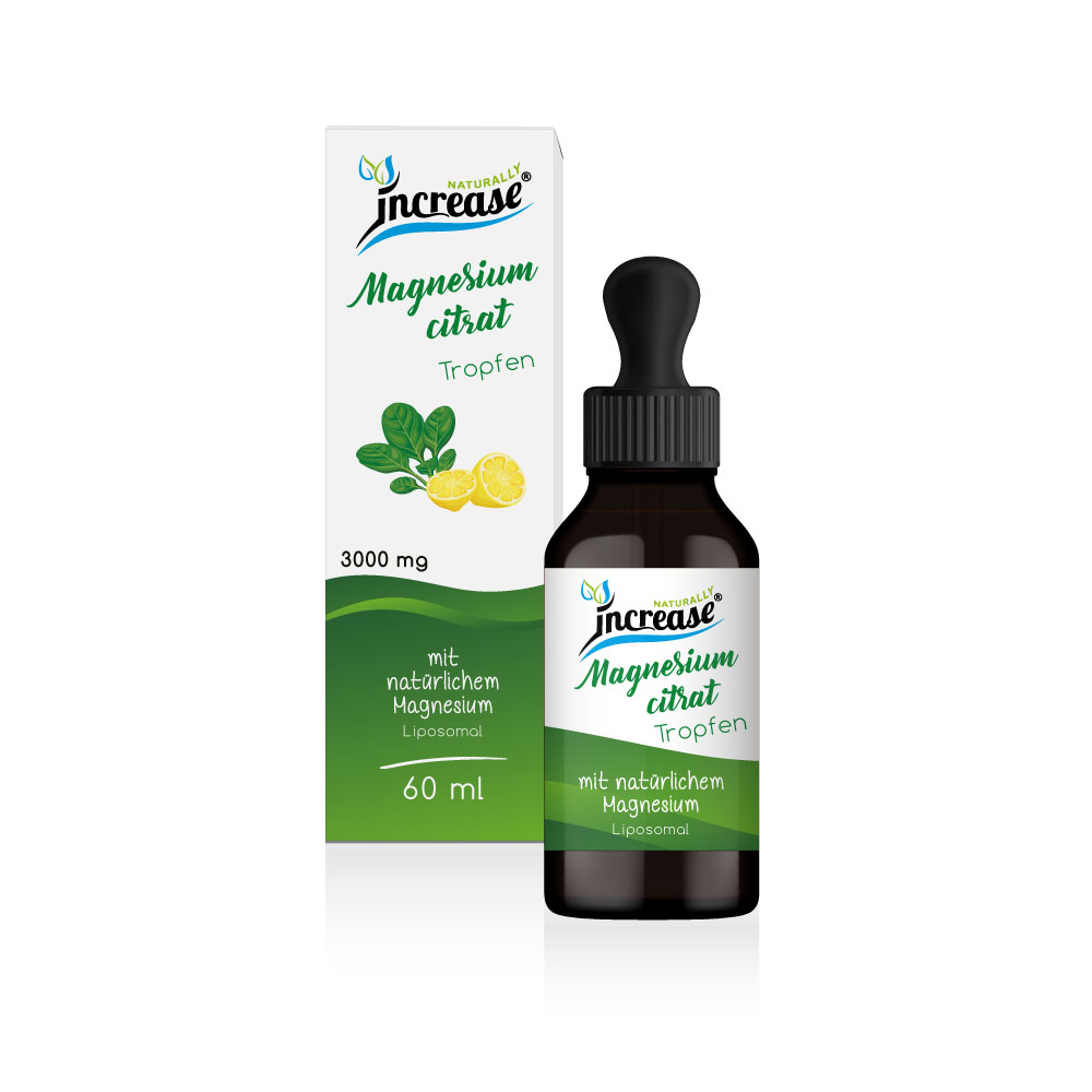 Liposomale Magnesiumcitrat Tropfen hochdosiert - (90.000mg Magnesiumcitrat pro Packung) 3000mg Magnesiumcitrat pro Tagesdosis davon 1500 mg Magnesium - MCT Öl - Hohe Bioverfügbarkeit